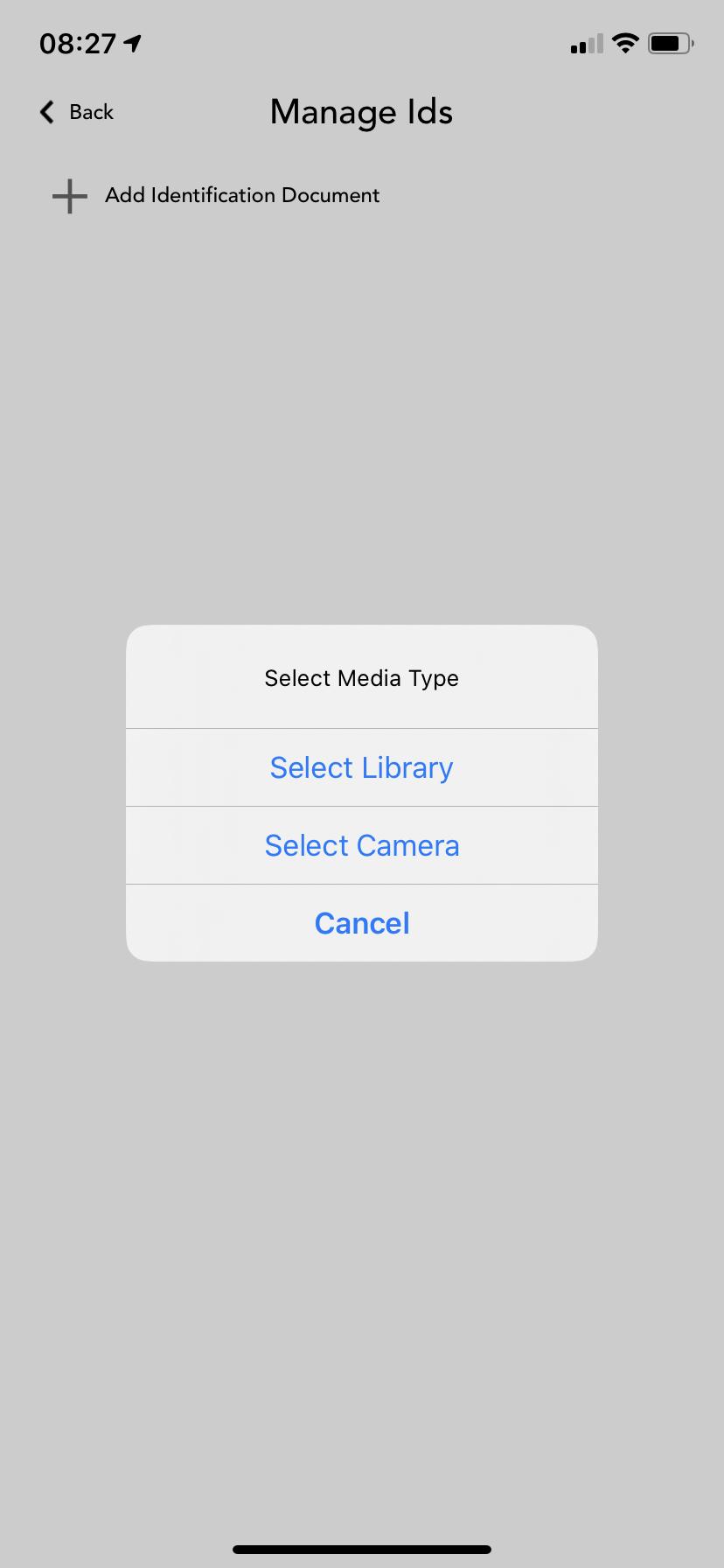 Select Library or Camera